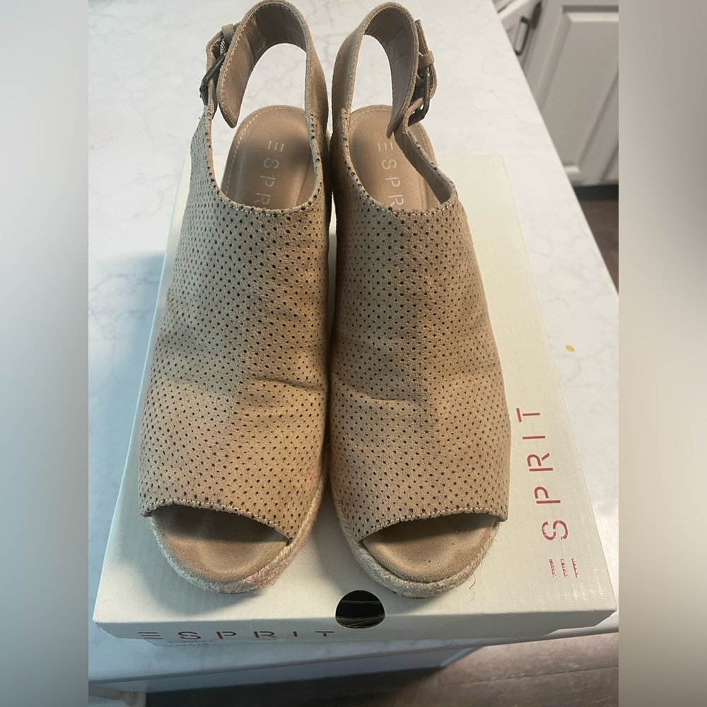 Esprit Wedge Espadrilles, Size 8